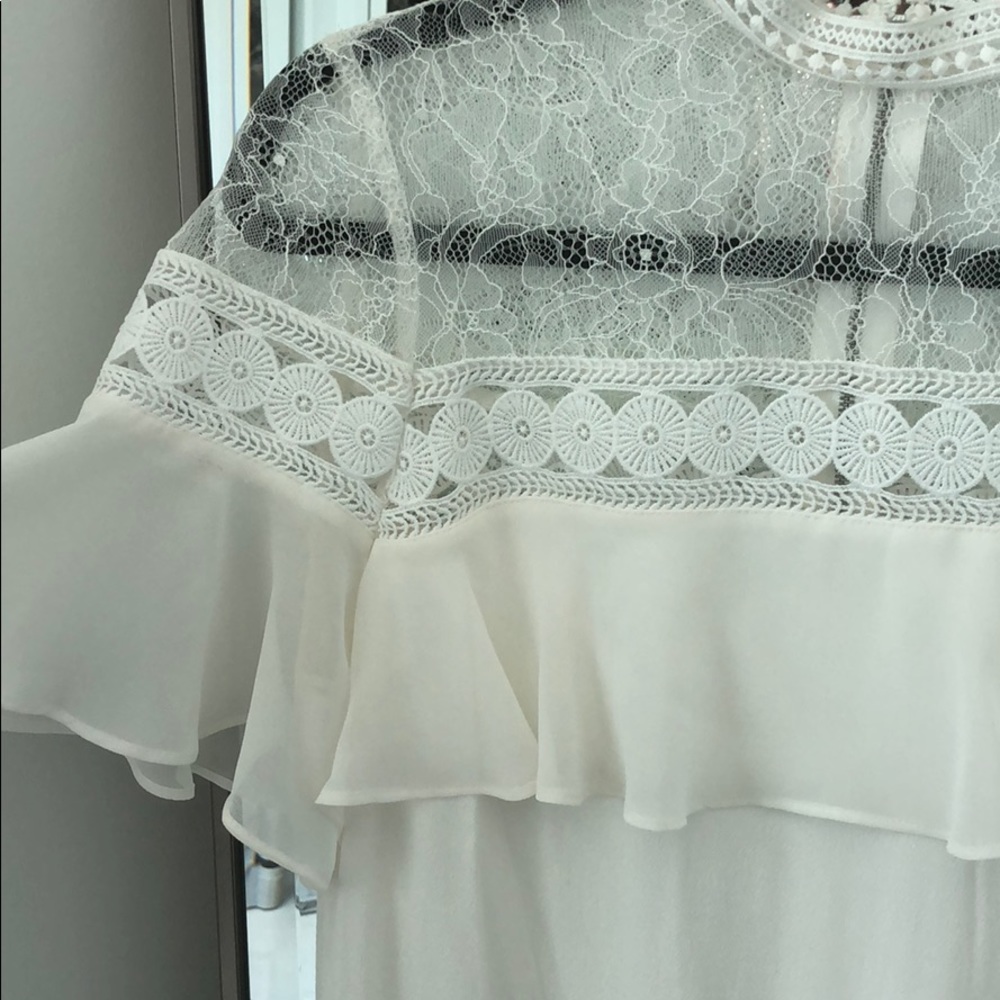 Lace Ruffle High Neck Dress - Picture 4 of 6